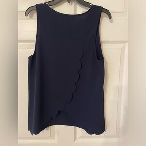 Navy sleeveless blouse